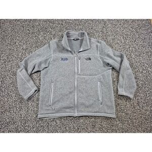 The North Face Fleece Jacket‎ Mens XL Gray Full Zip Performance Sweater Logo